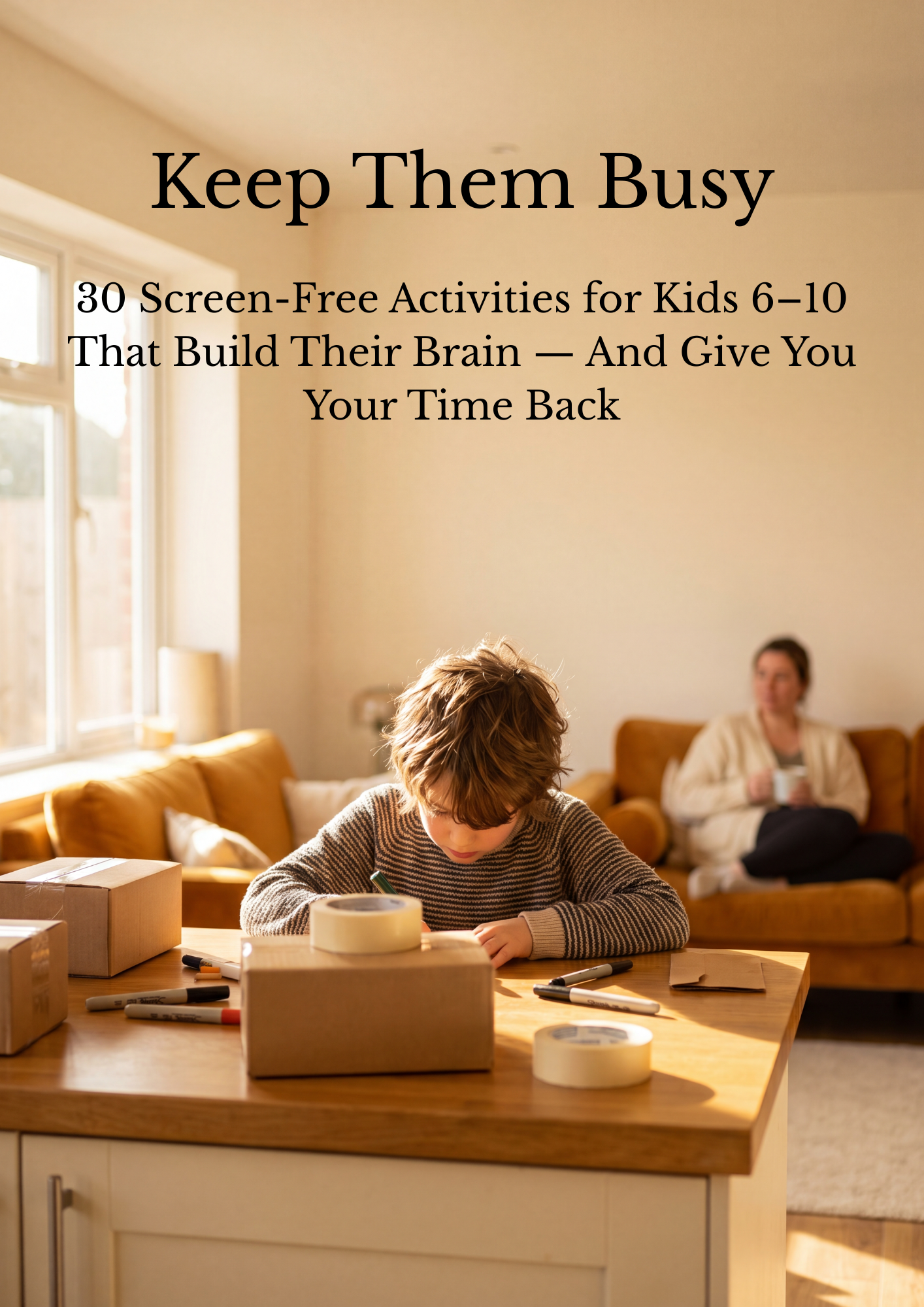 Keep Them Busy, 30 Screen-Free Activities for Kids 6–10 That Build Their Brain And Give You Your Time Back
